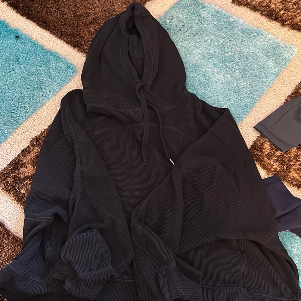 Xs/s textured scuba hoodie